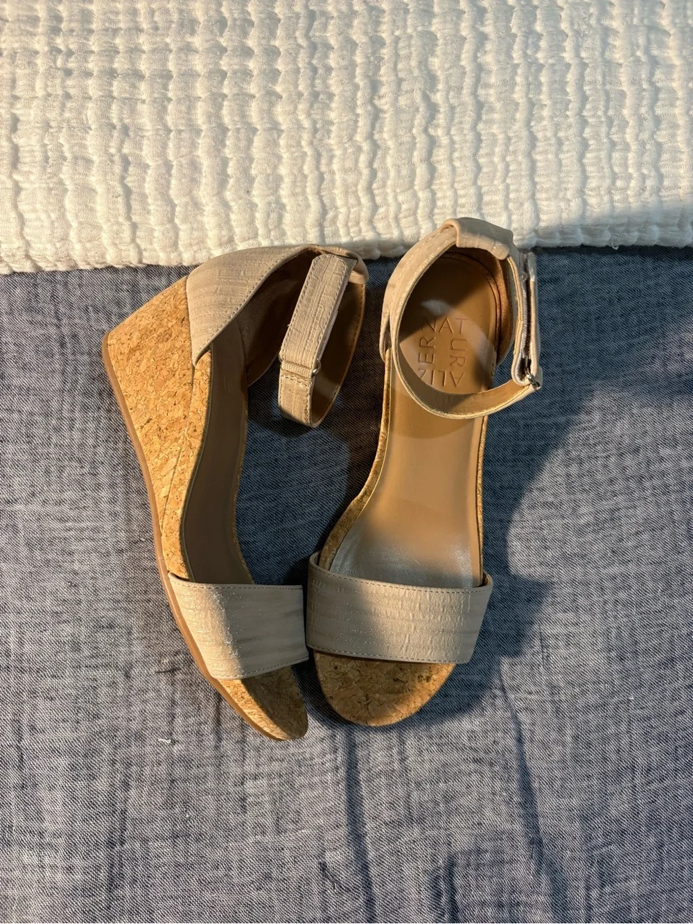 From Naturalizer, the Areda Ankle Strap Wedge Sandals size 8.5M